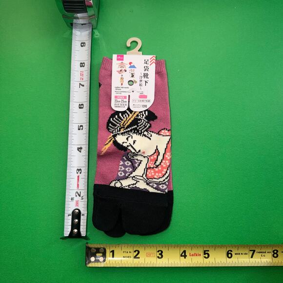 Tabi Pink Black Socks Genmai Matcha Vintage Kimono Japan Baddie Maison Margiela - Picture 3 of 9